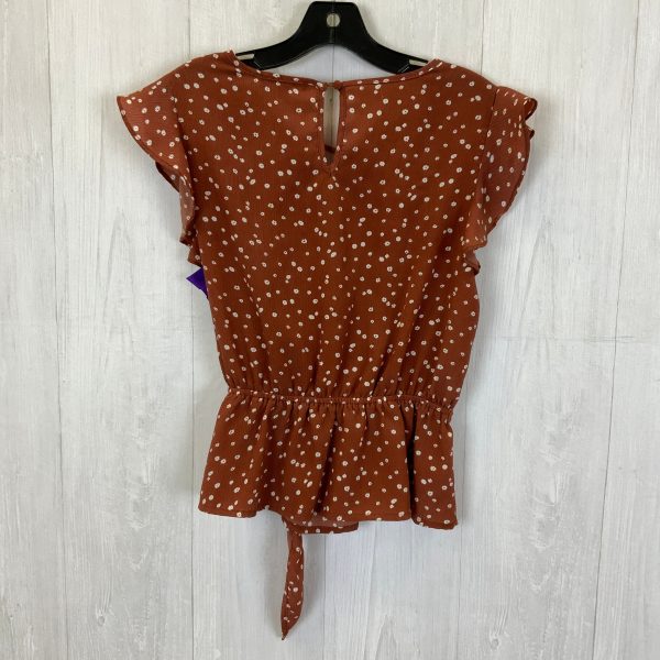 Brown & Cream Top Short Sleeve Papaya, Size M Cheap - Image 2