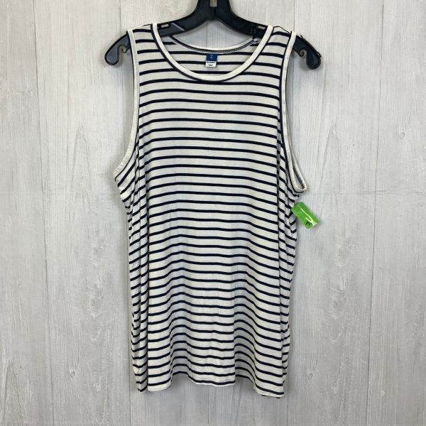 Tank Top By Old Navy In Blue & White, Size:Xl Cheap