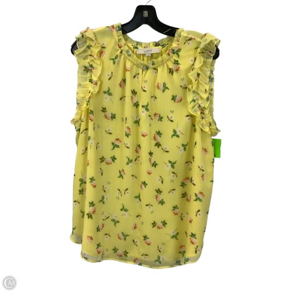 Top Sleeveless By Loft In Yellow, Size: Xl For Discount