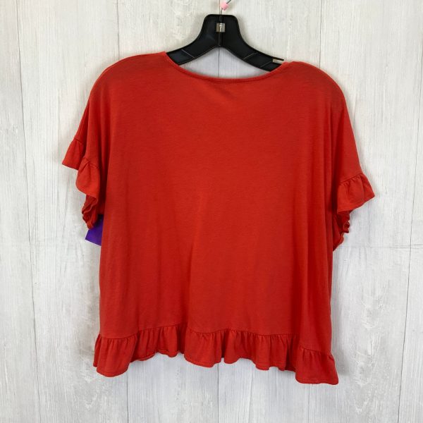 Orange Top Short Sleeve Basic Loft, Size M For Discount - Image 2