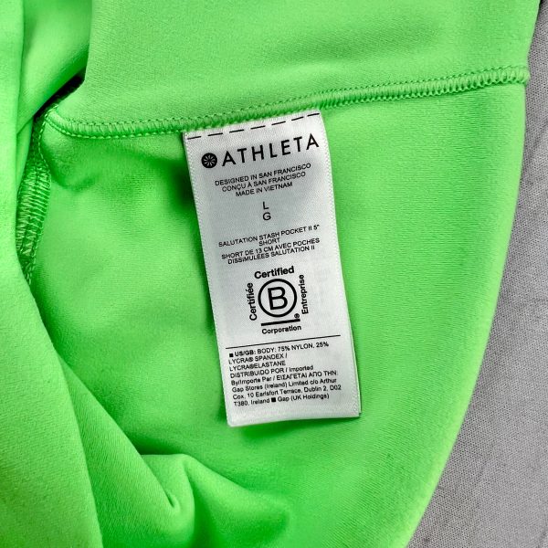Green Athletic Shorts By Athleta, Size: L Sale - Image 4