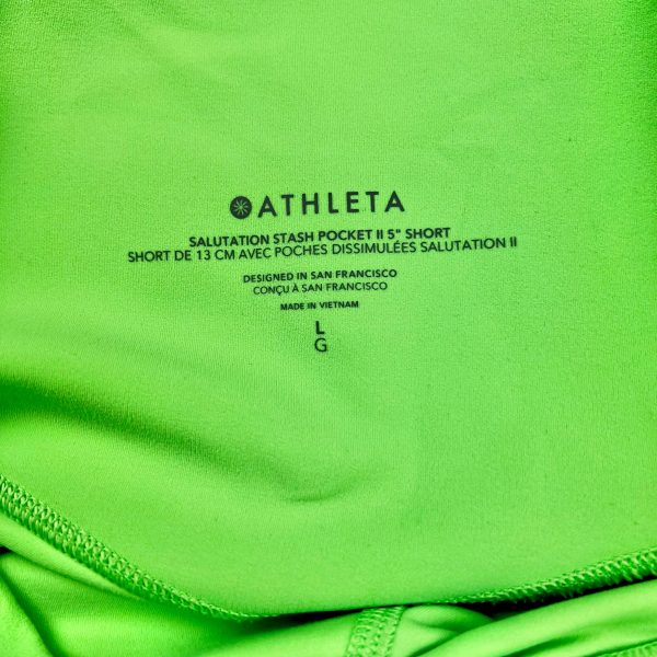 Green Athletic Shorts By Athleta, Size: L Sale - Image 3