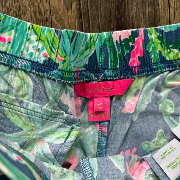 Shorts Designer By Lilly Pulitzer In Blue & Green, Size: Xs For Cheap - Image 3