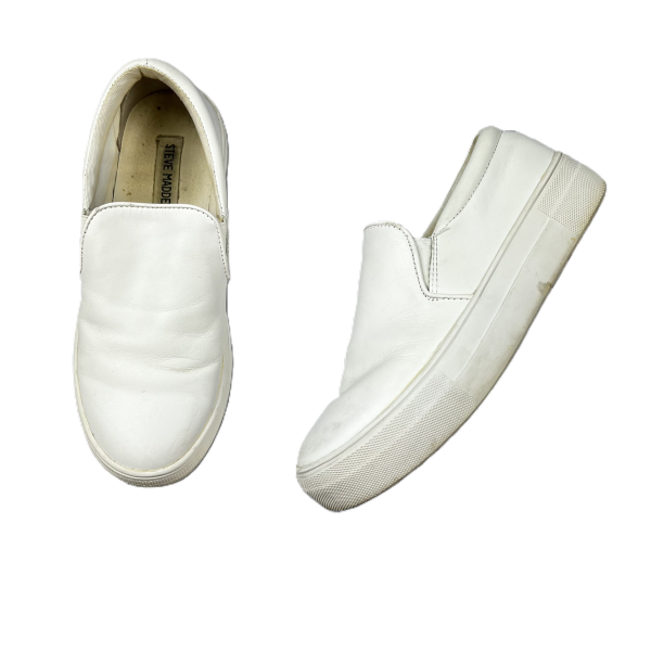 White Shoes Sneakers By Steve Madden, Size: 6.5 on Sale